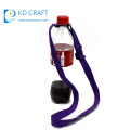 Wholesale cheap custom blank polyester offset printed water bottle beer drink holder lanyard with J hook